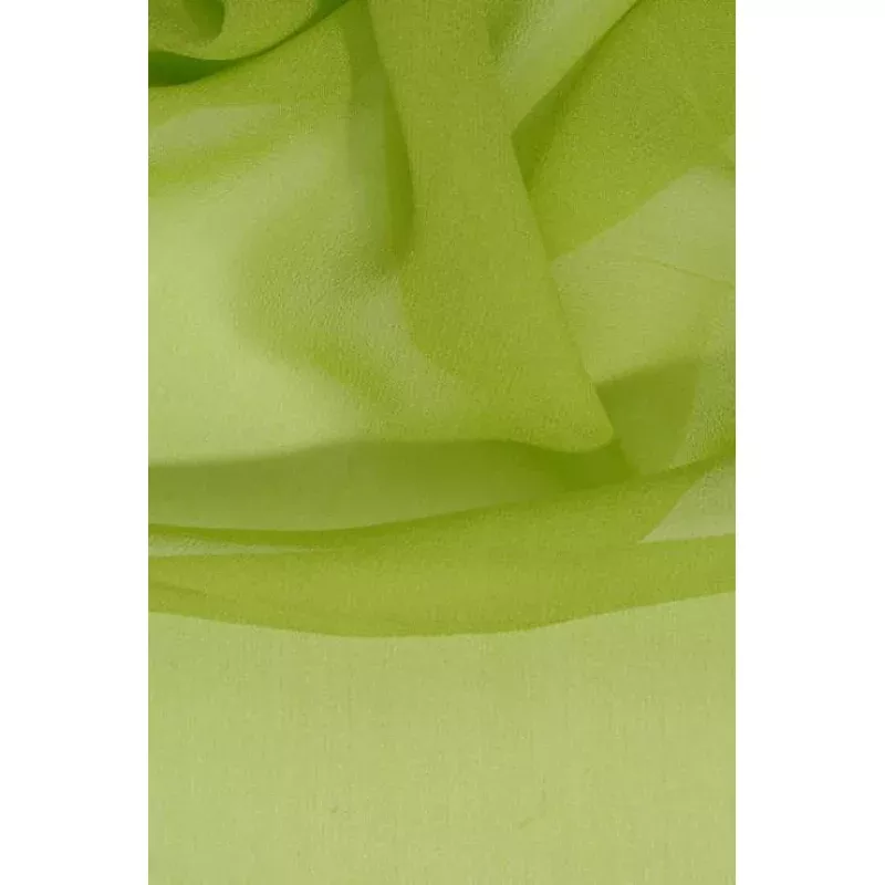 Green Glow Silk Georgette Fabric