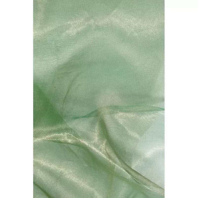 Green Gold Metallic Organza Fabric