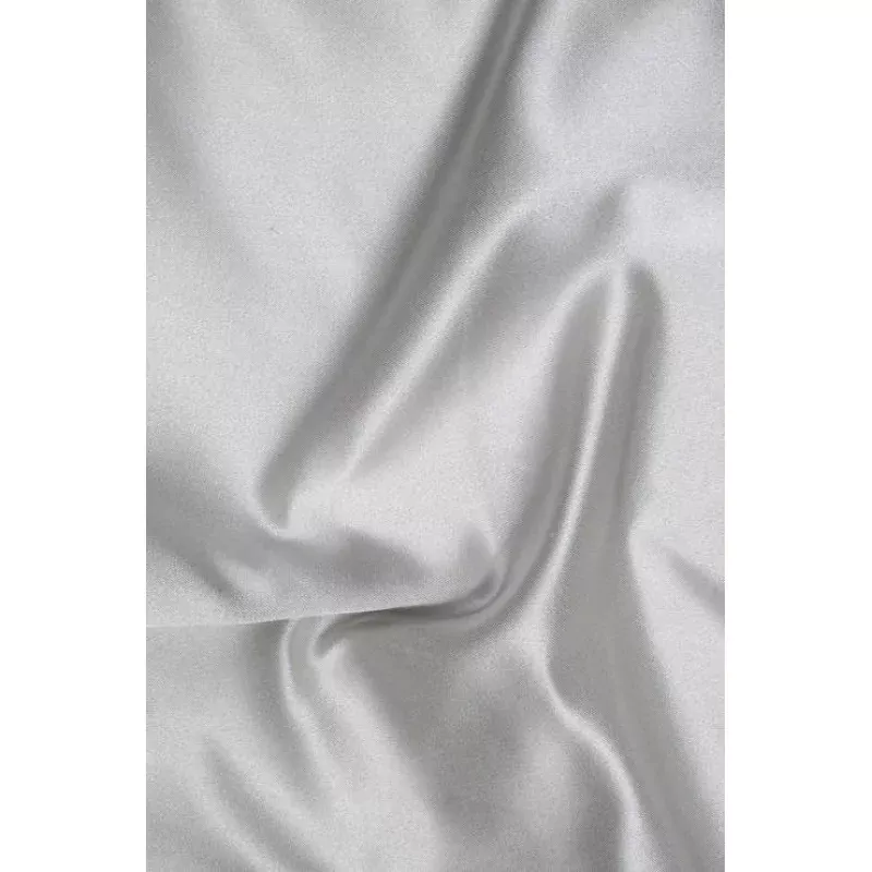 Grey Double Face Duchess Satin Fabric