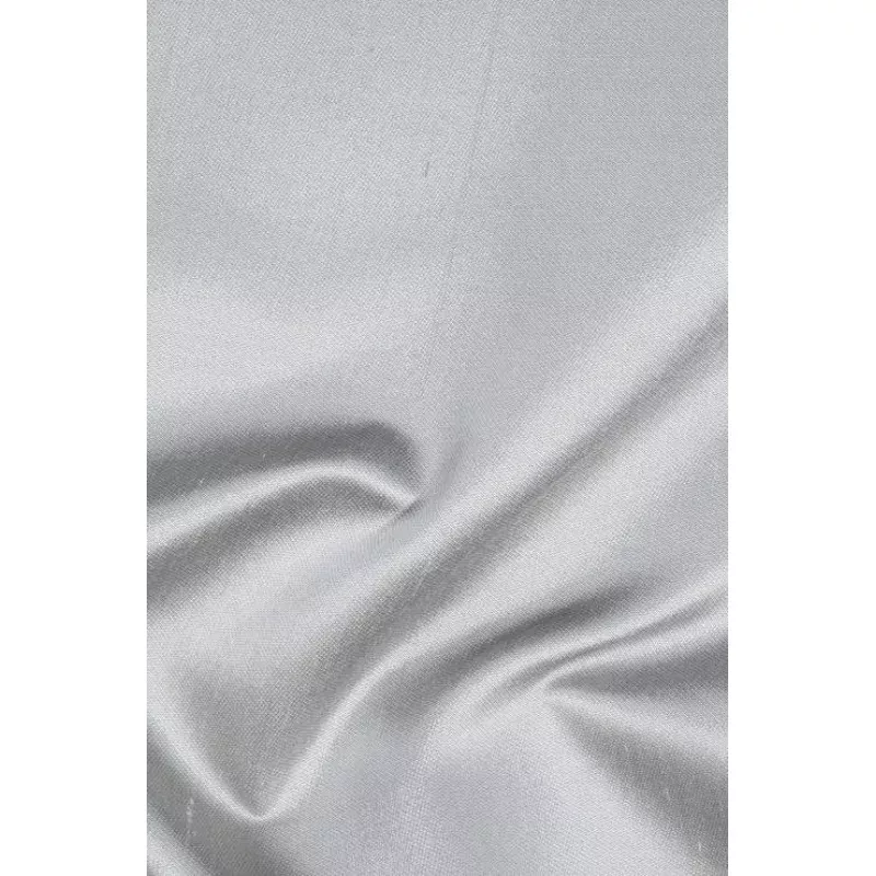 Grey Italian Shantung Silk Fabric