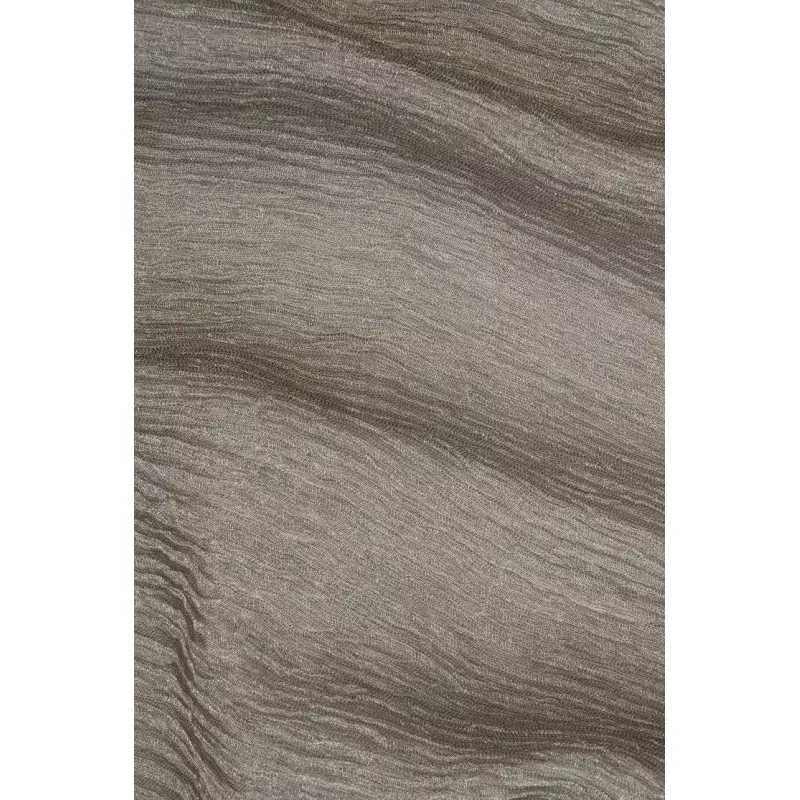 Grey Silver Metallic Crushed Organza Fabric