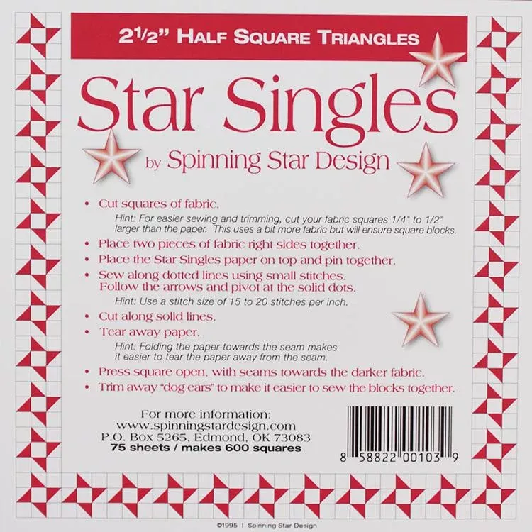 Half Square Triangle Single 2.5″