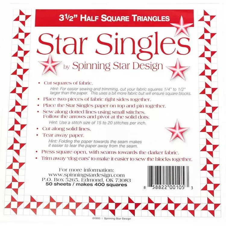 Half Square Triangle Single 3.5″