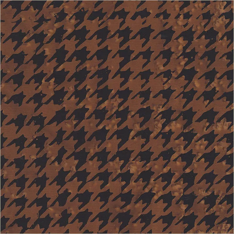 Harlequin & Houndstooth Anthology Fabrics 8117Q-3 Black Umber Houndstooth Batik Cotton