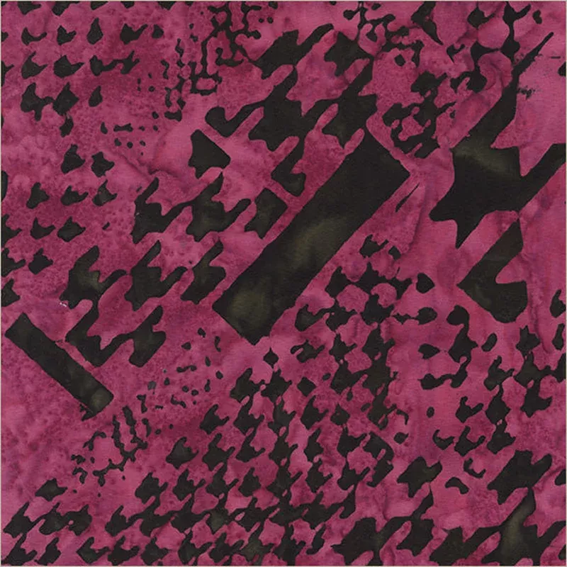 Harlequin & Houndstooth Anthology Fabrics 8121Q-12 Rustic Jam Mixed Houndstooth Batik Cotton