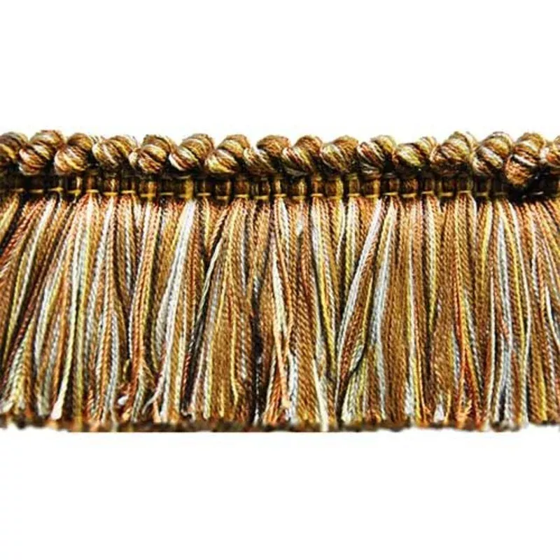 Harmony Collection 2″ Brush Fringe (25 YD ROLL) in Rust/Taupe – BF-1459-18-82