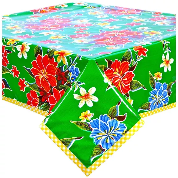 Hawaii Green Oilcloth Tablecloths