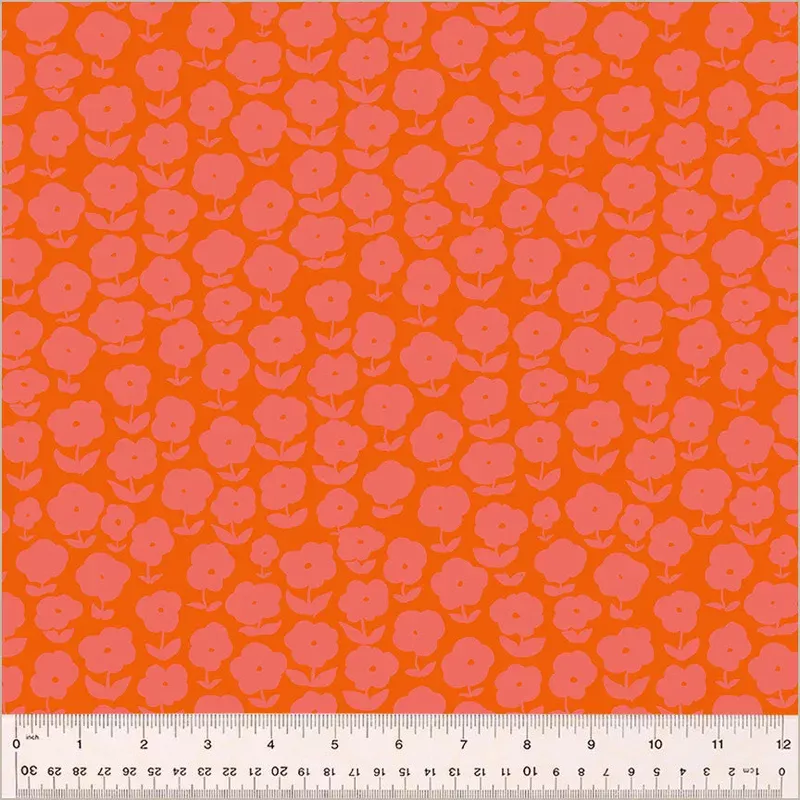 Heather Ross Ruby + Bee Blenders Heather Ross 54413-6 Capsicum Puffy Daisy High Density Cotton