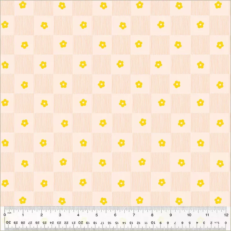 Heather Ross Ruby + Bee Blenders Heather Ross 54414-9 Gold Footpath High Density Cotton