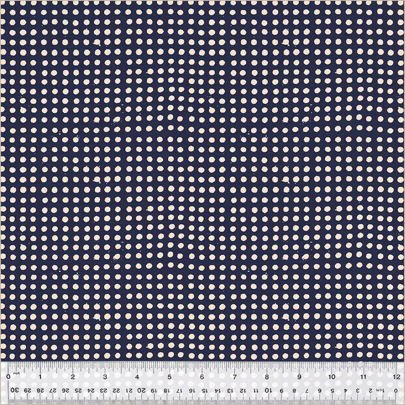 Heather Ross Ruby + Bee Blenders Heather Ross 54417-34 Night Sky/Blush Dots High Density Cotton