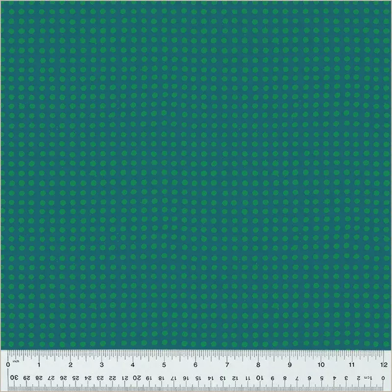 Heather Ross Ruby + Bee Blenders Heather Ross 54417-35 Kelp/Evergreen Dots High Density Cotton