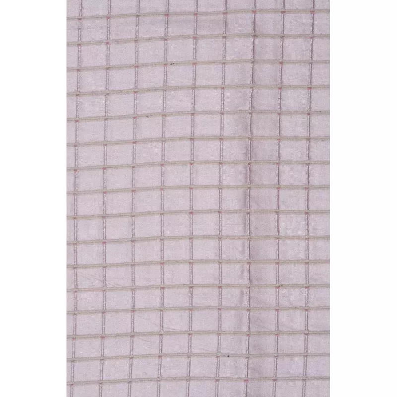 Heavenly Pink Silk Shantung Windowpane 44″ Fabric