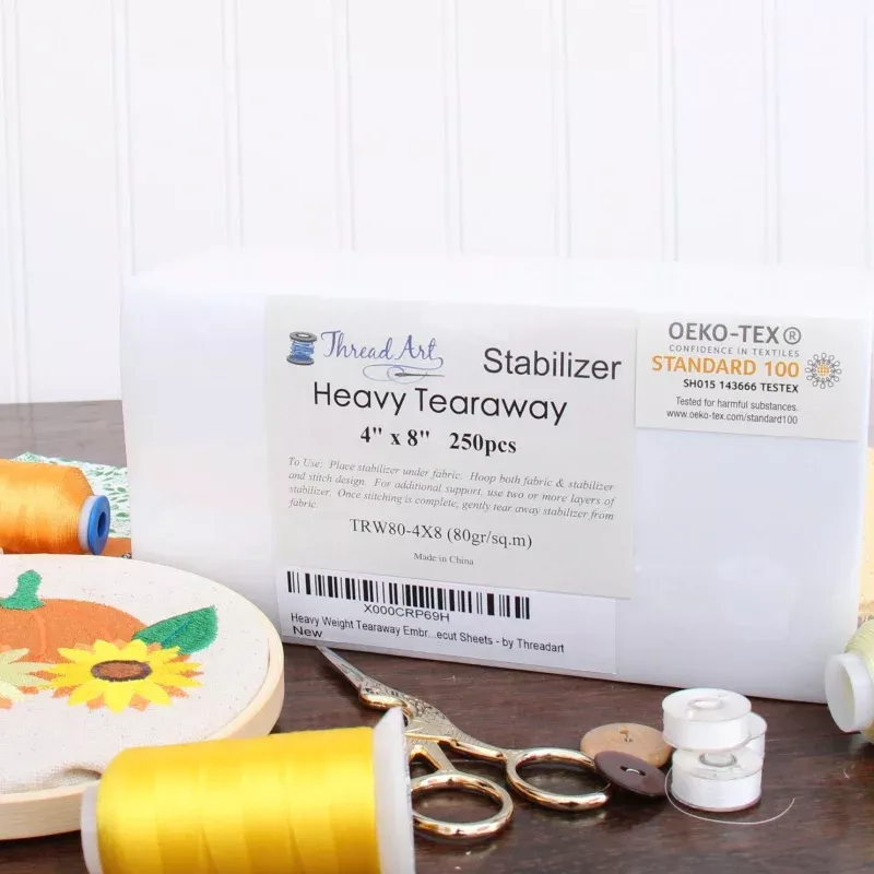 Heavy Tearaway Embroidery Stabilizer – 4×8 200 precut sheets