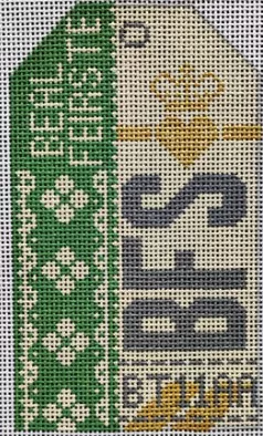 Hedgehog Needlepoint – Belfast Retro Travel Tag