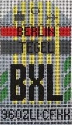 Hedgehog Needlepoint – Berlin Travel Tag