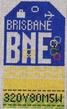 Hedgehog Needlepoint – Brisbane Travel Tag