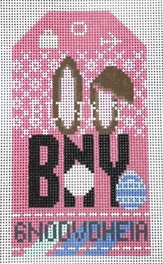 Hedgehog Needlepoint – Bunny Travel Tag