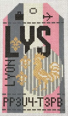 Hedgehog Needlepoint – Lyon Retro Travel Tag