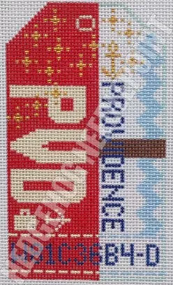 Hedgehog Needlepoint – Providence Retro Travel Tag