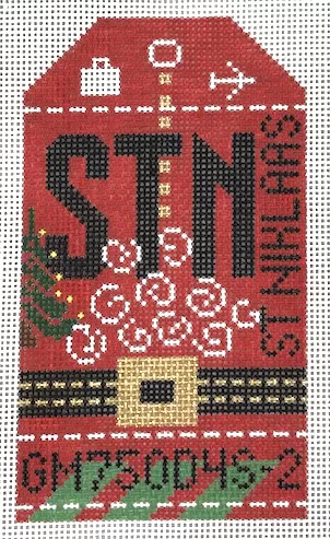 Hedgehog Needlepoint – Sint Niklaas Travel Tag