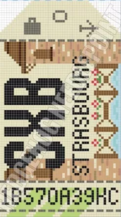 Hedgehog Needlepoint – Strasbourg Retro Travel Tag