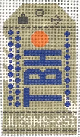 Hedgehog Needlepoint – TBH Luxury Retro Travel Tag