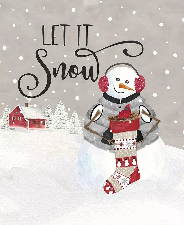 Hello Winter – Let It Snow – Flannel Panel by Tara Reed