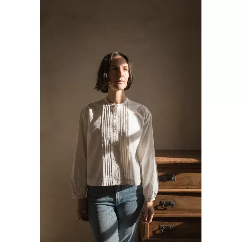 Henriette pleated blouse