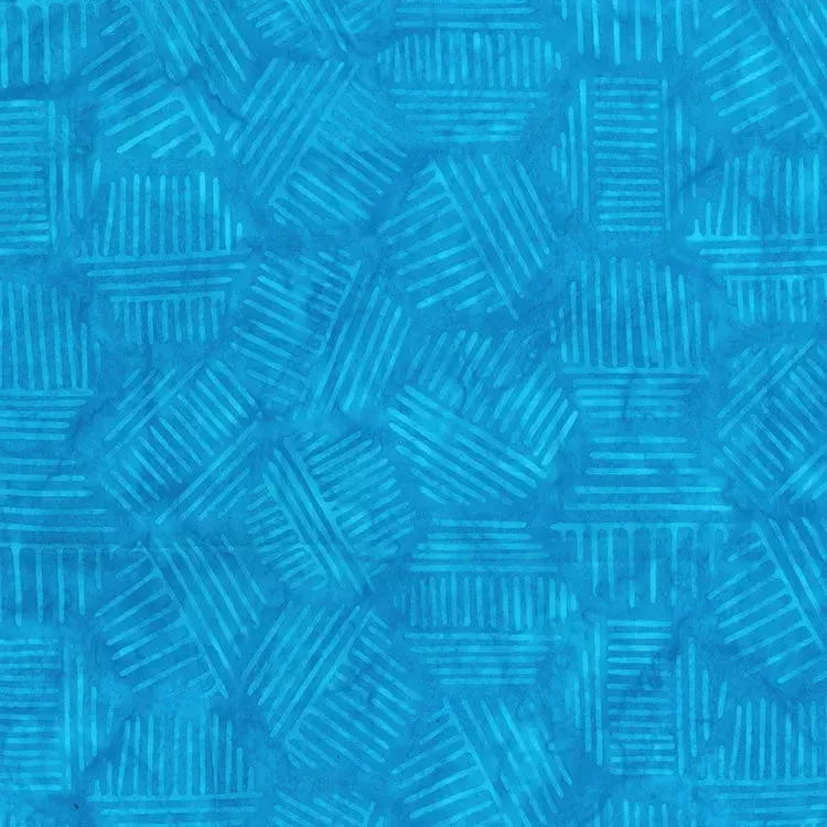 Hexies Caribbean Blue 81700-61 Cotton 44″/45″ Fabric Per Yard