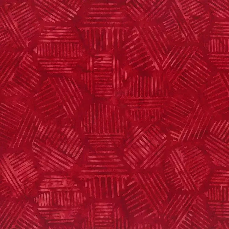 Hexies Dark Red 81700-25 Cotton 44″/45″ Fabric Per Yard