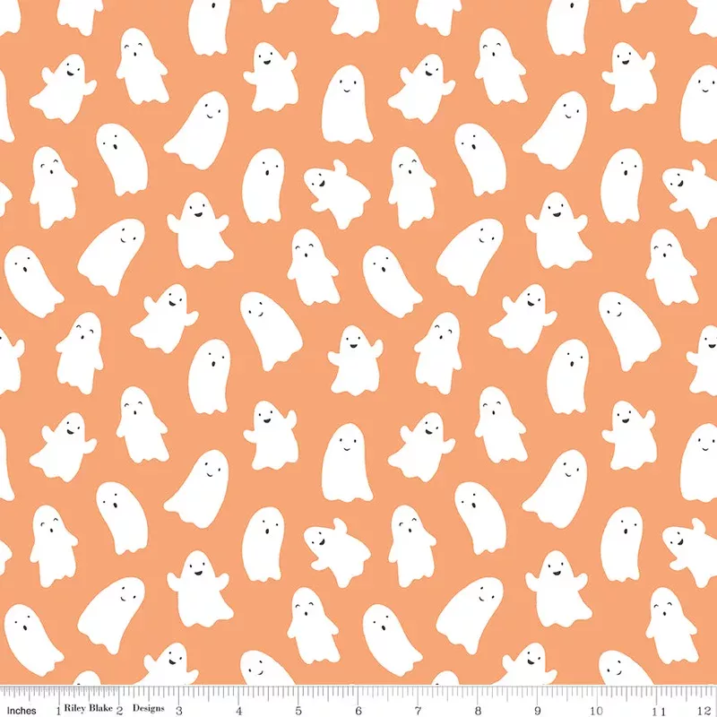 Hey Pumpkin Pumpkin Ghosts Yardage by My Mind’s Eye for Riley Blake Designs