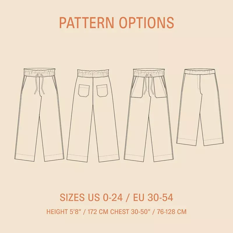High Waist Pants Sewing Pattern