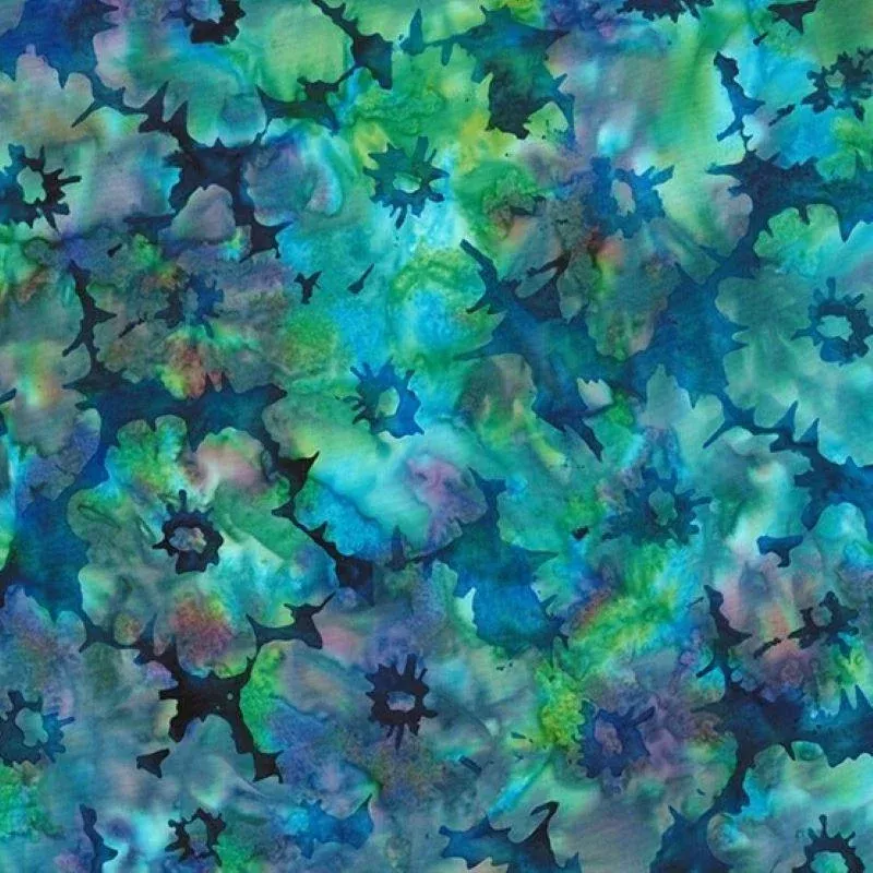 Hoffman Big Floral W2563 295 Hummingbird X