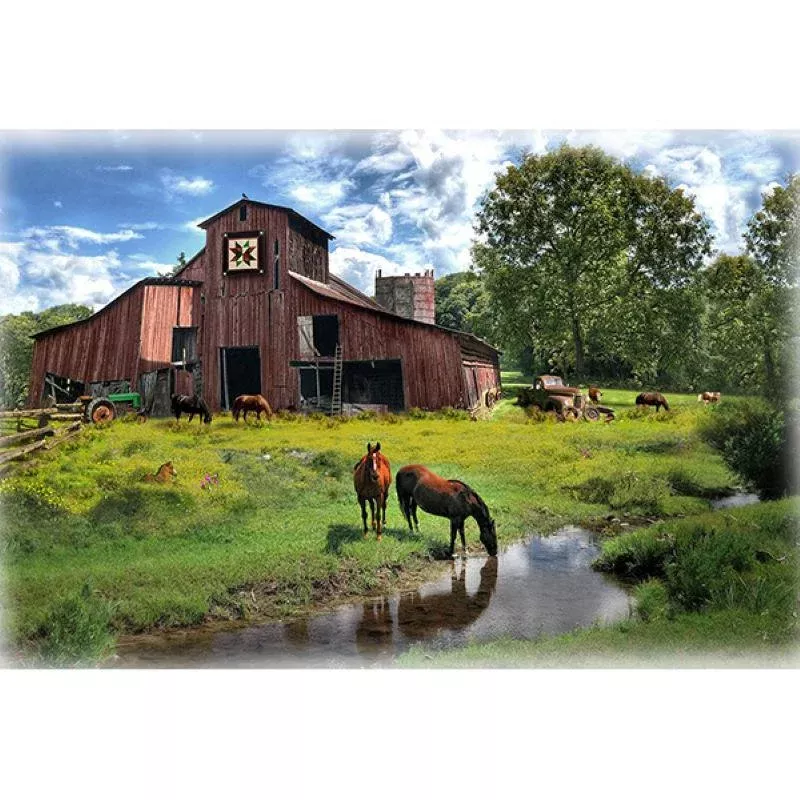 Hoffman Sun Up To Sun Down Panel U5070 83 Barn X