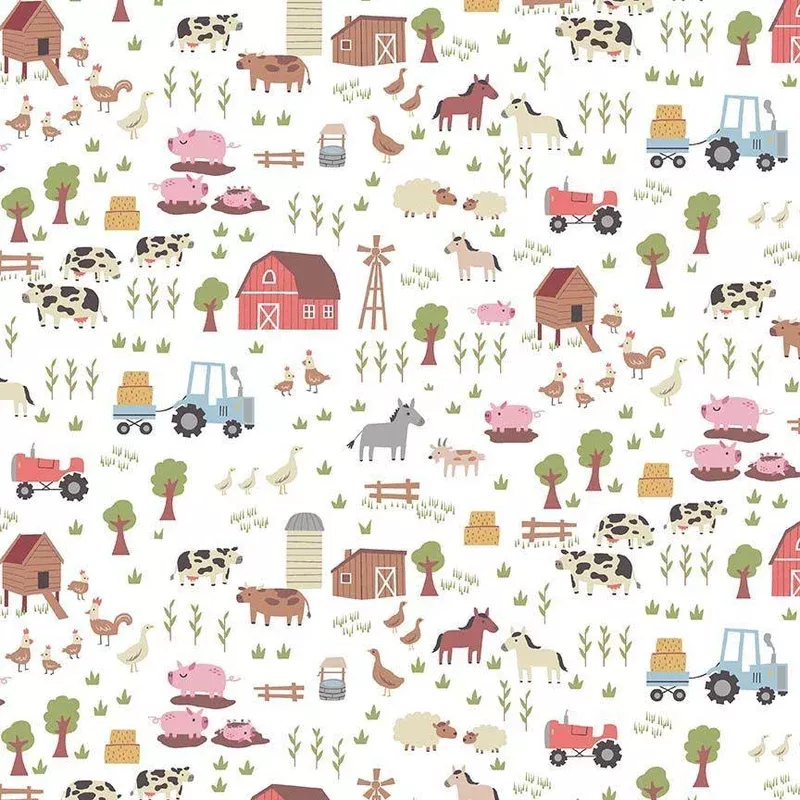Hogs and Kisses – White Flannel Farm Scene