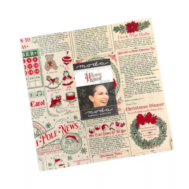 Holiday Cheer – Precut Quilting Cotton Fabric – 10″ x 10″ Layer Cake