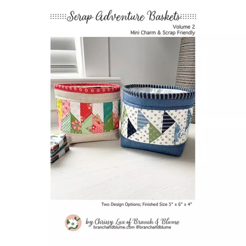 Home Decor Pattern – Scrap Adventure Basket Vol 2 – Quilted Basket