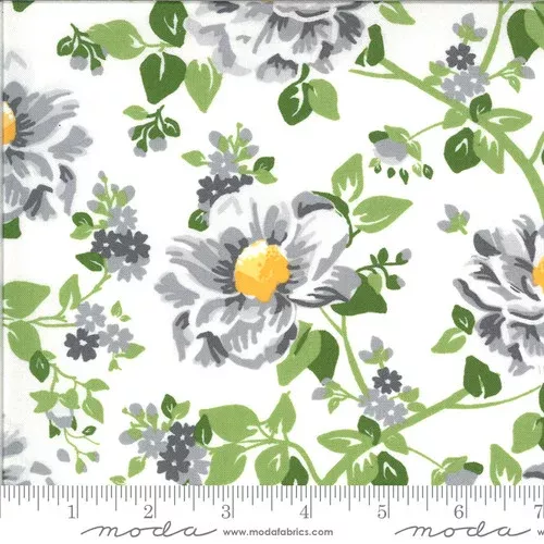Homestead 24090 14 Gray Floral Moda April Rosenthal