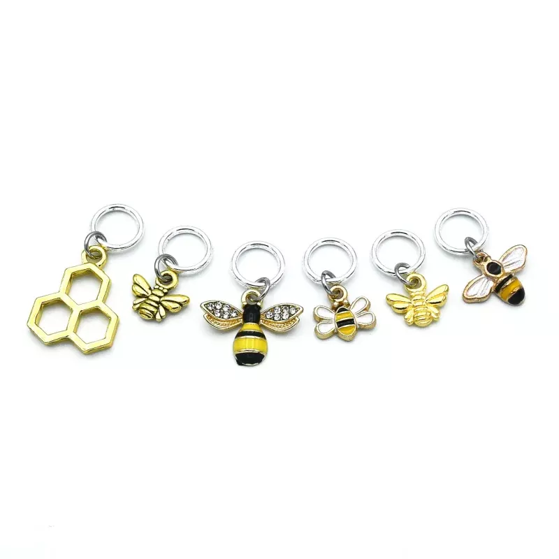 Honey Bee Stitch Markers -6pc
