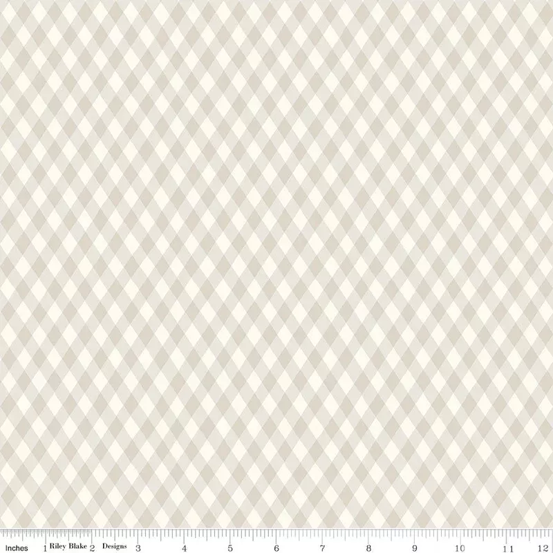 Honey Bee Taupe Plaid Yardage by My Mind’s Eye for Riley Blake Designs