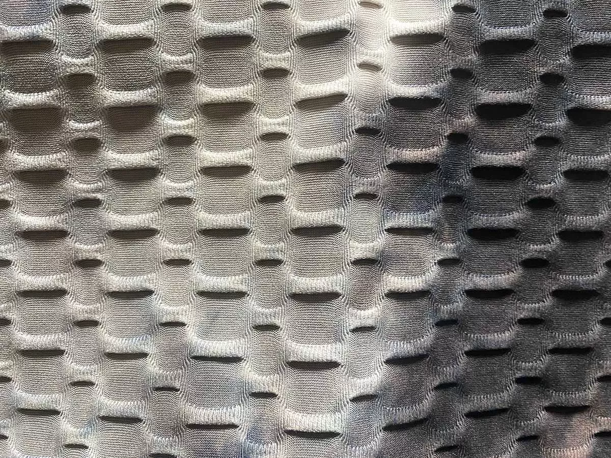 Honeycomb Knit - Sterling Grey Tie-Dye Textured Knit Fabric