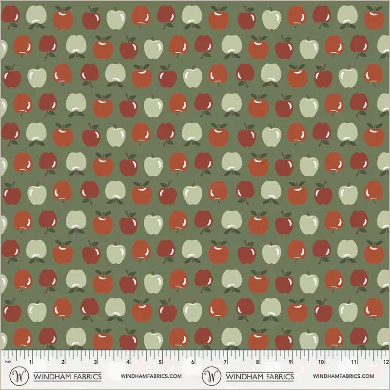 Honeycrisp Granny Green Happy Harvest Yardage by Allison Harris for Windham Fabrics