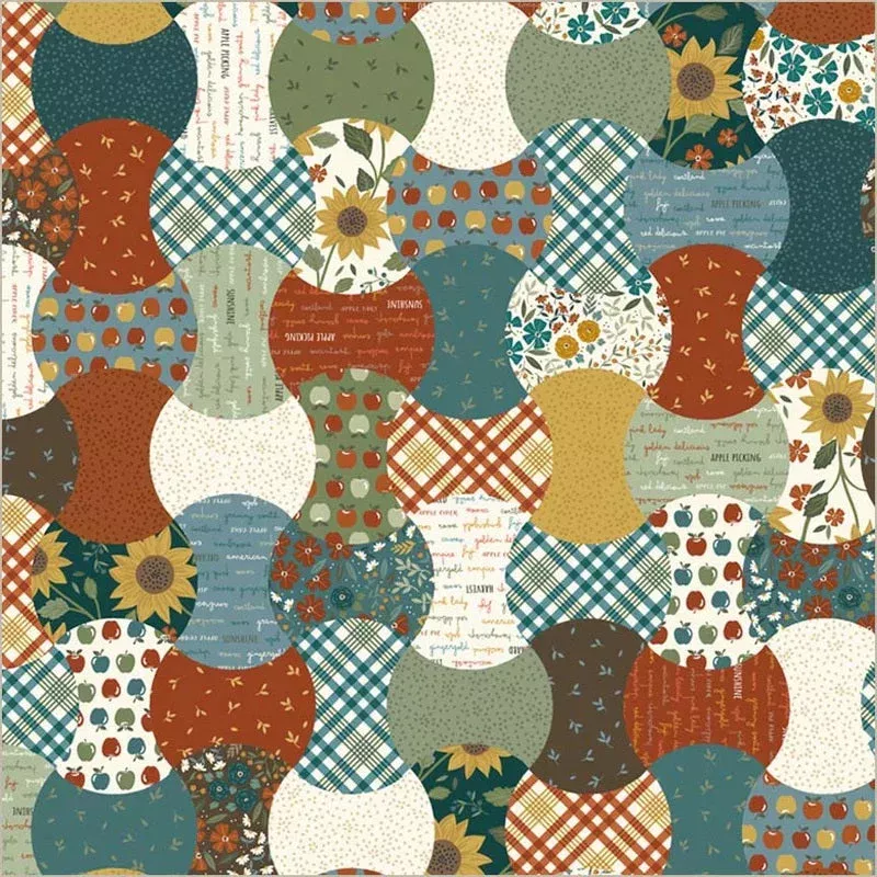 Honeycrisp Multi Apple Core Wholecloth Yardage by Allison Harris for Windham Fabrics
