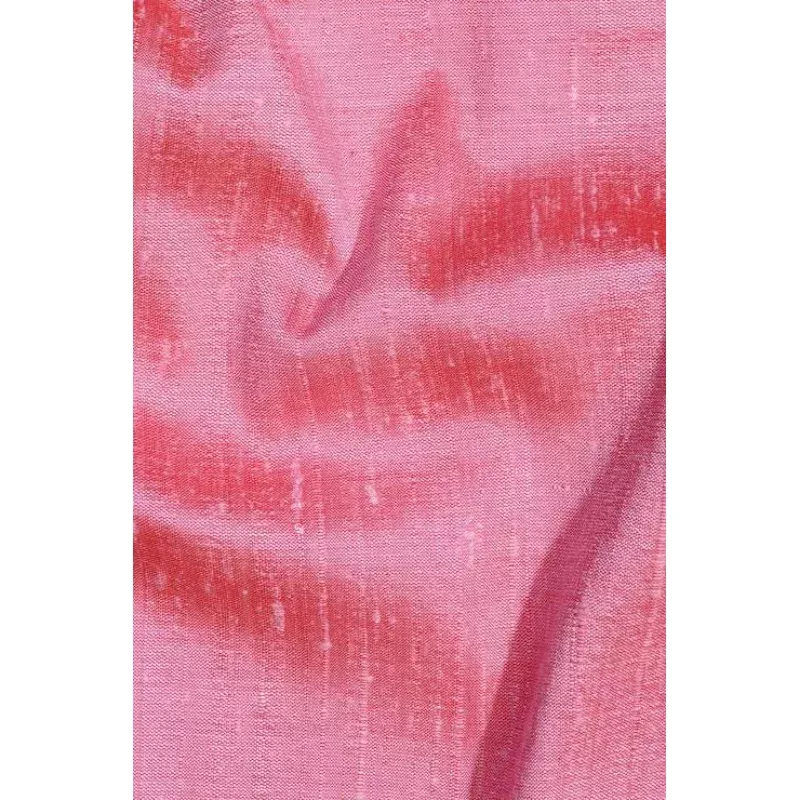 Hot Coral Pink Silk Shantung 54″ Fabric