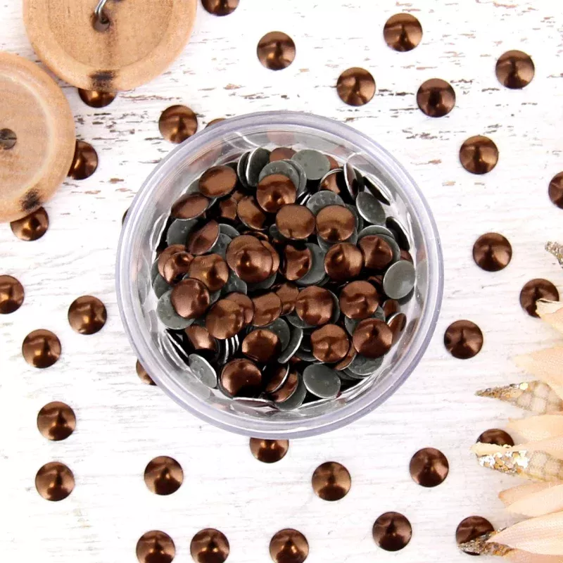 Hot Fix Metallic Nailheads 5mm Coffee – 2 gross