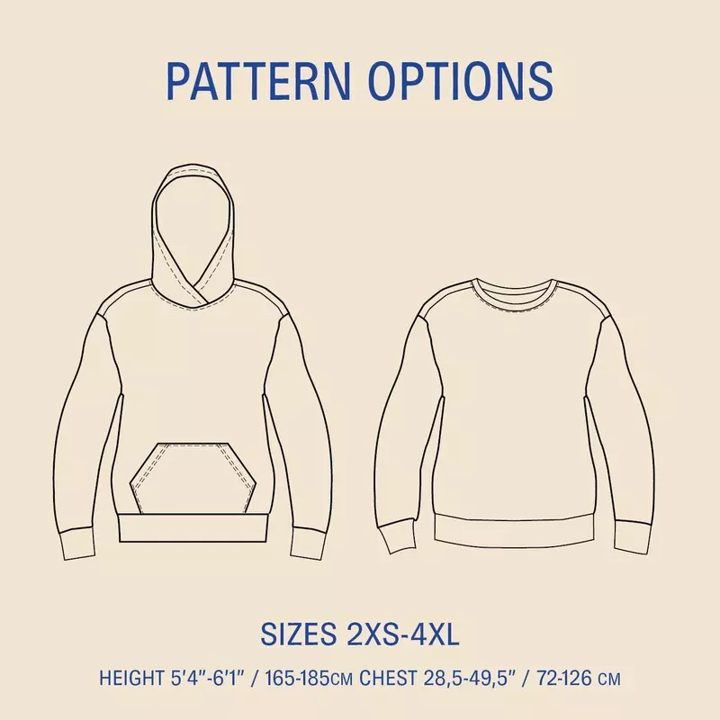 Hubert Hoodie sewing pattern