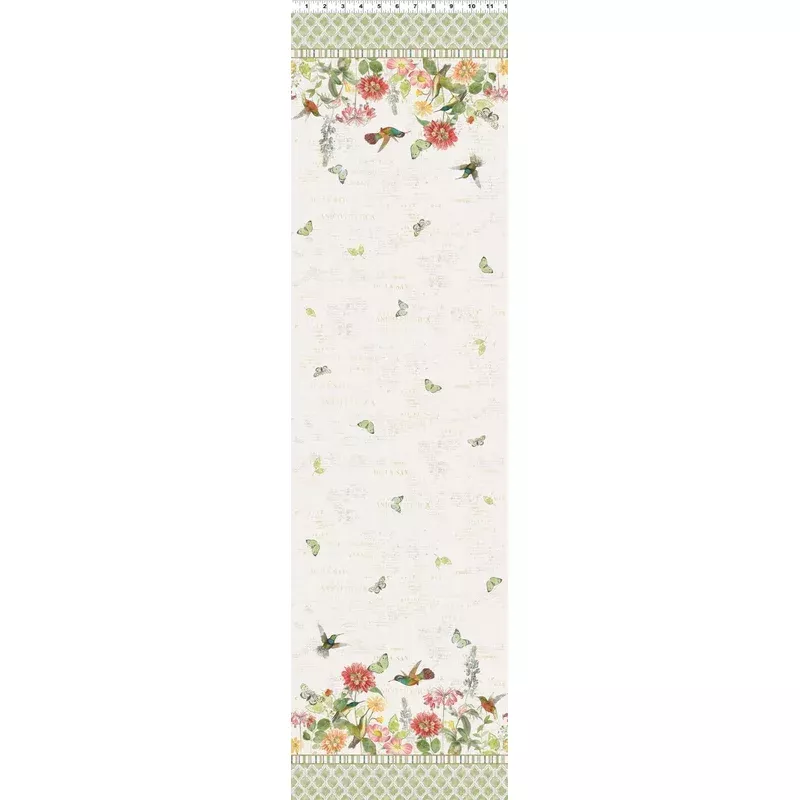 Hummingbird Days Double Border – Light Cream