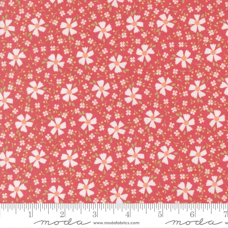 In The Garden Strawberry Bloom and Blossom Yardage by Corey Yoder for Moda Fabrics
