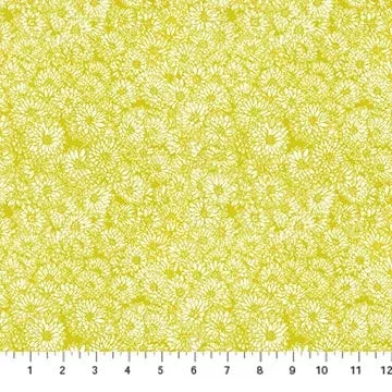 Indelible Mums Golden Yellow Fabric AMT1002-52C