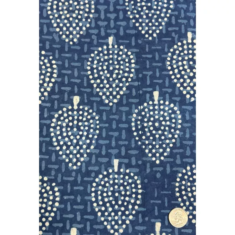 Indigo Blue/White CHP-227 Cotton Hand Prints
